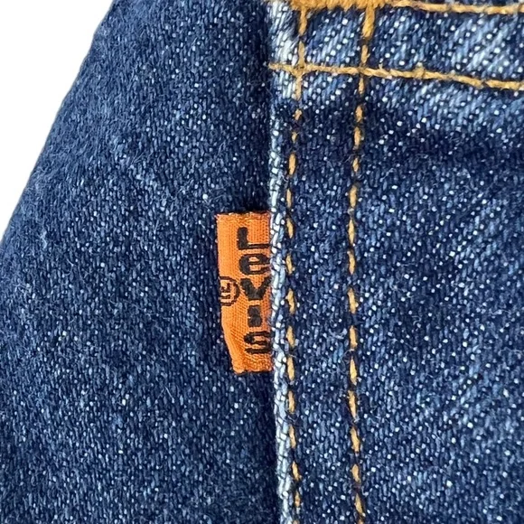 Vintage Levis 505 Jeans 33 x 32 (actual) Straight Blue Orange Tab Mexico 1995
